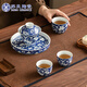 蘇氏陶瓷（SUSHI CERAMICS）國(guó)潮青花茶具套組一路蓮升蓋碗主人杯茶杯功夫茶具