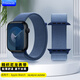 Freeson 適用蘋果手表帶apple iwatch運動回環(huán)式尼龍表帶S10/9/8/7/6/5/4/Ultra2【38/40/41/42MM】藍色