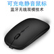 PVOTLE適用中興云電腦W200DS/W201DS/W202DS/W203DS/W205DS藍(lán)牙鼠標(biāo)平板電腦無線鼠標(biāo)充電款靜音雙模鼠標(biāo) 典雅黑