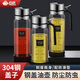 合慶玻璃油壺不銹鋼蓋防漏不掛油耐熱防爆調(diào)料瓶廚房家用醬油瓶醋壺 暗夜黑-中號550ML【1個裝】