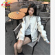 DXOT韓系棒球服短外套女小個(gè)子2025秋冬冬新款感美式休閑加厚衛(wèi)衣夾克 米白色 M