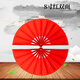 侑家良品 八寸雙面功夫扇 太極武術(shù)折扇舞蹈做操響扇中國(guó)風(fēng)紅色扇子