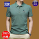 羅蒙（ROMON）短袖t恤男士純棉POLO.衫春夏新款中年爸爸裝商務(wù)休閑刺繡長(zhǎng)體恤男 202薄荷綠【短袖】 薄款 175/XL建議140-160斤