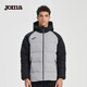 JOMA 荷馬短款羽絨服男 冬季保暖鴨絨防風(fēng)連帽運動(dòng)外套男 黑灰 L