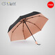 酷波德（kobold）德國超輕遮陽(yáng)傘超強防曬傘折疊黑膠涂層太陽(yáng)傘小清新女士防曬傘 防曬款KC3117-008 冰晶粉