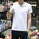 短袖t恤男新品夏季男士純色上衣體恤白色打底衫潮流夏裝 白色O領(lǐng) XL