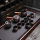 尚品邦（SHANGPINBANG）  紫砂功夫茶具套裝陶瓷家用組合側(cè)把茶壺茶杯高端奢華輕奢高檔 12頭紫砂側(cè)把壺-雕刻金竹