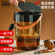 Edo茶渣桶 透明茶水桶濾茶桶12L茶水分離帶過(guò)濾網(wǎng)干濕分離茶葉垃圾桶