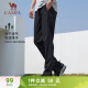 骆驼（CAMEL）速干运动裤男透气梭织直筒裤子 C13BA6L6374 幻影黑 XL