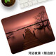 典元鼠標墊小號天然橡膠加厚防滑鎖邊家用辦公電競游戲鼠標墊電腦桌墊筆記本鍵盤(pán)墊防滑可水洗支持定制 棧橋黃昏(鎖邊) 260*210mm