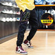耐克（NIKE）男褲冬季新款運動(dòng)褲長(cháng)褲大LOGO印花加絨保暖束腳衛褲透氣休閑褲子 DX0548-010/黑色/加絨保暖 XL