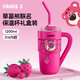 YANIS 3大容量女士保溫杯壺健身水杯家居日用吸管杯子禮物杯1200ML草莓熊