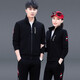 杰賓路情侶運動(dòng)套裝2025新款春秋季男女團體休閑運動(dòng)服衛衣套裝三件套 1911款黑色 女XL（建議體重110-119斤）