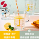 帕莎帕琦進(jìn)口無(wú)鉛鋼化玻璃帶刻度家用耐熱牛奶杯兒童水杯奶昔杯玻璃水杯子 Mug GUWM Giraf-長(cháng)頸鹿1只