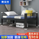 XI ZHI SHENG單人床成人鐵床學(xué)生公寓床工地員工宿舍型材床鐵藝鐵架子床 0.9米寬黑色單層床 (送床板)