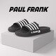 paul frankPaul Frank/大嘴猴拖鞋男夏季外穿戶(hù)外家居防滑條紋情侶拖鞋男士 黑色條紋 41