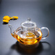 潤群加厚高硼硅玻璃花茶壺套裝玻璃泡茶壺過(guò)濾功夫茶具 400ml玻璃花茶壺