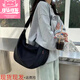 酷奇袋鼠防水牛津布大容量餃子包斜挎包女小眾七夕百搭休閑運動(dòng)風(fēng)單肩包潮 黑色大-號