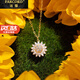 法蔻（farcoko）太陽(yáng)花項鏈女士向日葵吊墜鎖骨鏈高級感輕奢生日520禮物送女友 太陽(yáng)花-向日葵項鏈-可旋轉