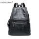 ANDSEEYOU雙肩包女2026新款真皮牛皮簡(jiǎn)約時(shí)尚百搭復古情人節防盜軟皮背包潮 黑色