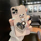 栗好嘉蘋果iphone16promax手機(jī)殼15愛心化妝鏡子iPhone14女款13高級(jí)感12pro輕奢少女感保護(hù)套 【落櫻粉】立體小熊愛心鏡 蘋果15Promax
