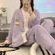 夢(mèng)動(dòng)月子服春秋季產(chǎn)后哺乳孕婦睡衣女秋冬10月純棉夾層產(chǎn)婦家居服套裝 MJ-2312# XL