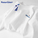 NASA GISS長(cháng)袖t恤男春季潮流純棉上衣學(xué)生情侶裝圓領(lǐng)內搭打底衫 白色 XL