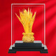 京峰閣 金箔發(fā)財樹(shù)擺件 開(kāi)業(yè)禮品送朋友客戶(hù)辦公室居家喬遷之喜搬家禮物 大麥穗17*13*22cm