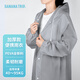 蕉趣（BANANA TRIP）一次性雨衣(全新料)加厚成人戶外連帽四排扣連體雨披 灰色1個裝