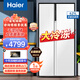 海爾（Haier）國家補(bǔ)貼20%】大冷凍冰箱621升對開門超大容量雙開門白色風(fēng)冷無霜一級能效雙變頻巨能凍家用電冰箱 【EPP超凈】BCD-621WLHSS95W9U1
