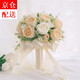 仁善祥手捧花結(jié)婚領(lǐng)證手捧花結(jié)婚仿真花求婚婚紗攝影拍照道具手捧花 香檳/白色（約10朵）+禮品袋 1束