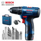 博世（BOSCH）充電鉆鋰電鉆12V充電式手電鉆家用電動(dòng)螺絲刀起子機(jī)GSR120-LI 進(jìn)口12V單電2.0ah+多功能鉆頭套