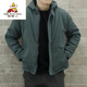 稻草人棉衣男潮2023冬季加絨加厚工裝棉服連帽外套冬裝韓版潮流帥氣日系 綠色 L