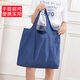 夢(mèng)達威婭大容量防水買(mǎi)菜包購物袋折疊挎包超市環(huán)保袋輕便手提袋純色牛津布 藏青/大號53*38+26cm   （承30斤 超大特能裝） 1只裝