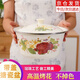 皓梵潔搪瓷盆豬油罐老式陶瓷食品級瓷盆罐碗湯碗湯盆帶蓋子的鍋加厚泡面 搪瓷盆【20cm  2.3L】花色隨機