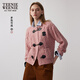 Teenie Weenie小熊春季設計感絞花針織開(kāi)衫溫柔風(fēng)簡(jiǎn)約風(fēng)毛衣外套女 粉色 M (165)