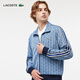 LACOSTE法國鱷魚(yú)男裝Paris系列時(shí)尚百搭字母老花拉鏈翻領(lǐng)衛衣|SH1368 I8K/淺藍印花 L 5
