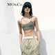 MO&Co.【UPF40+涼感防曬】短款美背時(shí)尚運動(dòng)無(wú)袖背心輕薄便攜 礦灰綠色 M 165