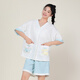 tutuanna睡衣女家居服印花短袖上衣+素色短褲 3517432207-大耳狗印花 均碼