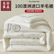 無印良品澳洲羊毛被100%純羊毛被子冬被棉被加厚保暖冬季進(jìn)口羊絨駝絨被芯 羊毛被-白色 【A類澳洲羊毛被】 150x200cm【 約 3.5斤 春秋被】
