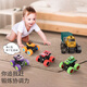 合金玩具車(chē)慣性車(chē)兒童男孩汽車(chē)玩具工程車(chē)小汽車(chē)拖車(chē)模型套裝 四驅?xiě)T性越野車(chē)【紫色】4個(gè)裝