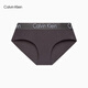 Calvin Klein內衣女士提花腰邊ck莫代爾混紡半包臀三角內褲女 5DG-黑灰色 1條 S