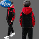 迪士尼（Disney）2025年新款三件套男童加絨加厚套裝中大兒童秋冬衣服帥氣網(wǎng)紅運動(dòng) 紅色大M三件套 120 建議身高100-110厘米