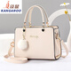 袋鼠（KANGAROO）包包女包2025潮時(shí)尚大氣斜跨單肩包女手提包袋中年媽媽款 米白