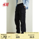 H&M男装休闲裤早秋新款多口袋工装裤ins风长裤1106189 黑色 180/106A