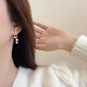 YaoYiZun長(zhǎng)款顯瘦珍珠耳環(huán)女送女朋友禮物純銀高級(jí)無(wú)耳洞耳夾輕奢耳飾 水鉆珍珠耳釘