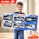 麥格萌兒童玩具男孩3-6歲生日禮物警察套裝仿真小汽車模型2-4-5歲玩具車 超大警車套裝【六只裝】 六一兒童節(jié)禮物