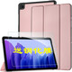 zonyee 三星SM-T500保護套Galaxy Tab A7 T505C 10.4英寸支架外殼 玫瑰金送鋼化膜 SM-T500/T505C