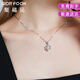 聚福品幸福三葉草銀項鏈女足銀999創(chuàng  )意四葉草520情人節禮物送女友 足銀（閃歐鏈項鏈+手鏈）