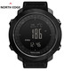 NORTH EDGE當兵戶(hù)外軍事手表男士運動(dòng)登山高度海拔氣壓指南計步50米防水 APACHE【尼龍黑色表帶】